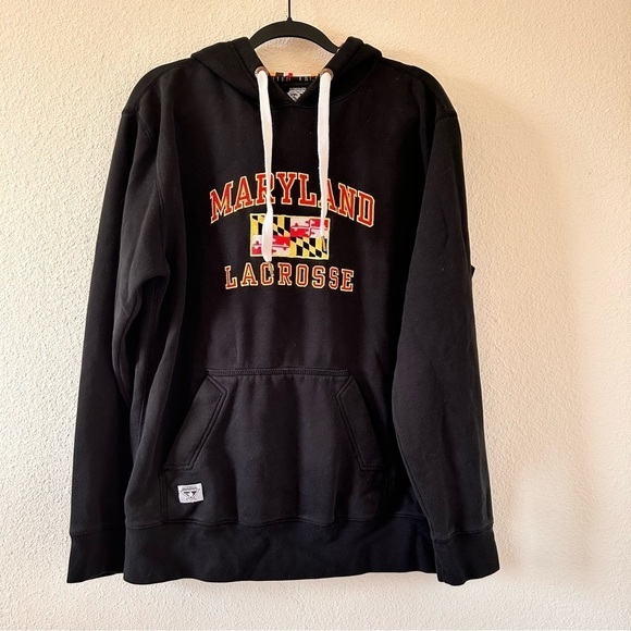 Lacrosse Unlimited Embroidered Hoodie Men Black Size Large - Picture 1 of 10
